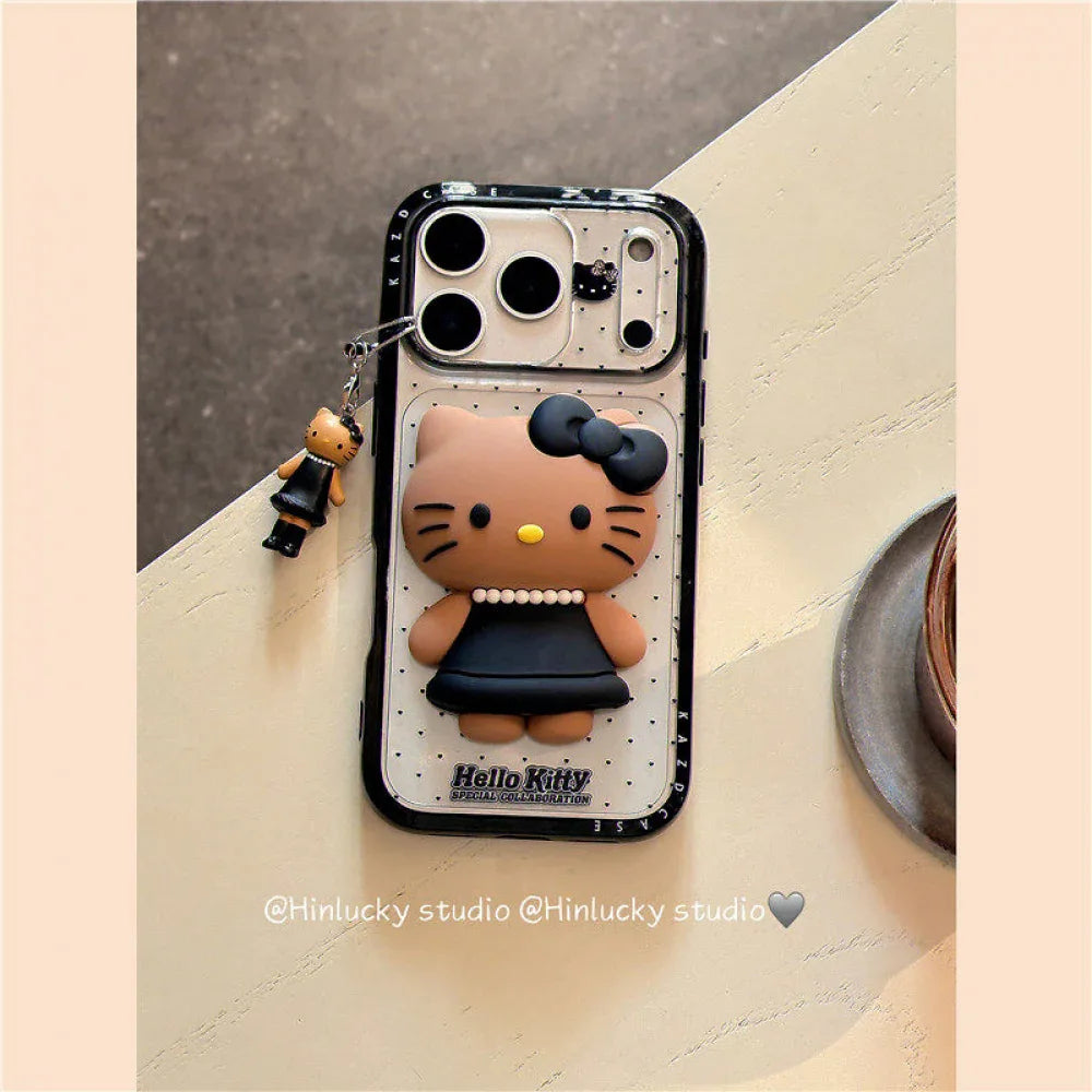 Ameigas Chic Cartoon 3D Cat Charm Full-Cover Phone Case - Ameigas