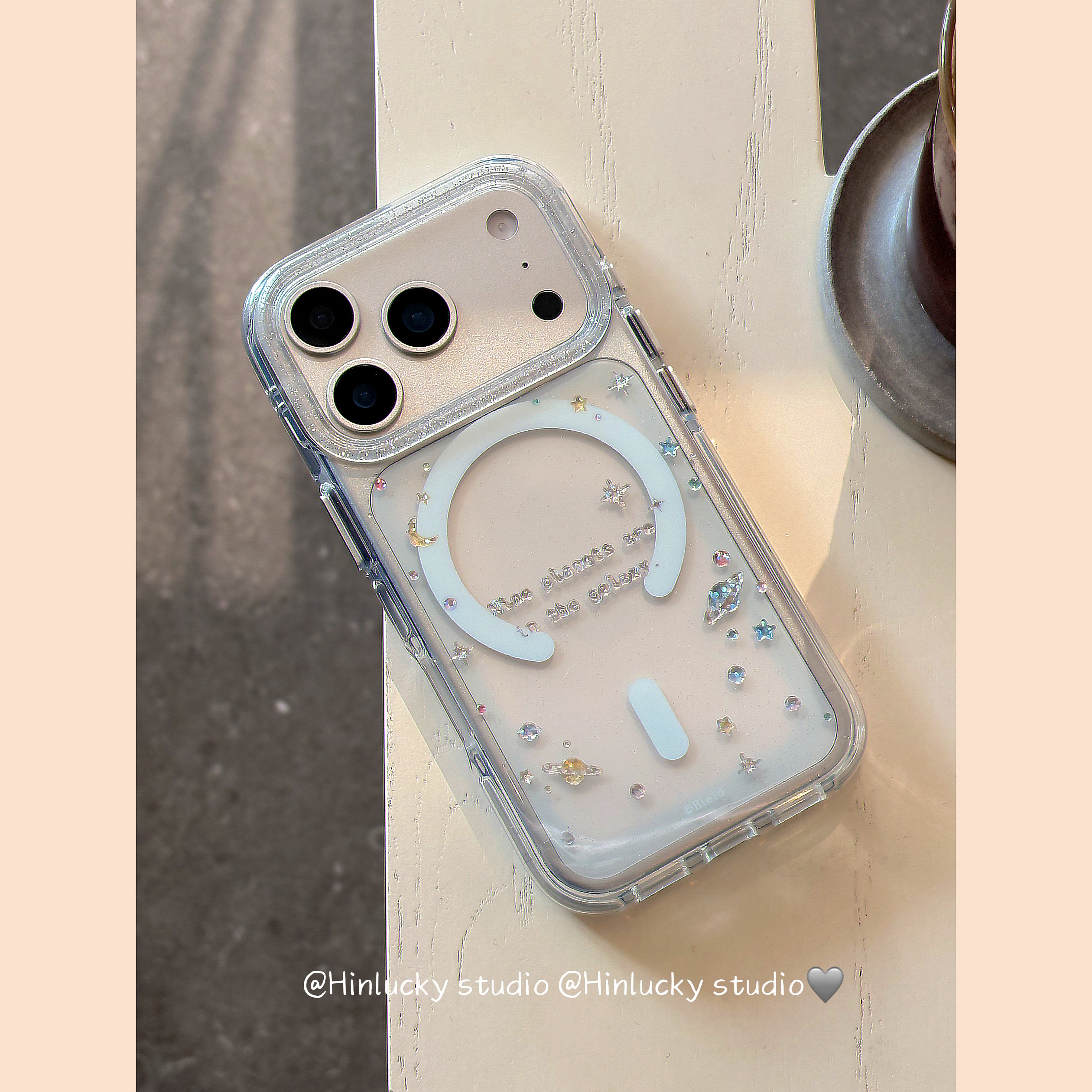 Ameigas Iridescent Star Planet Magnetic Stand Protective Case