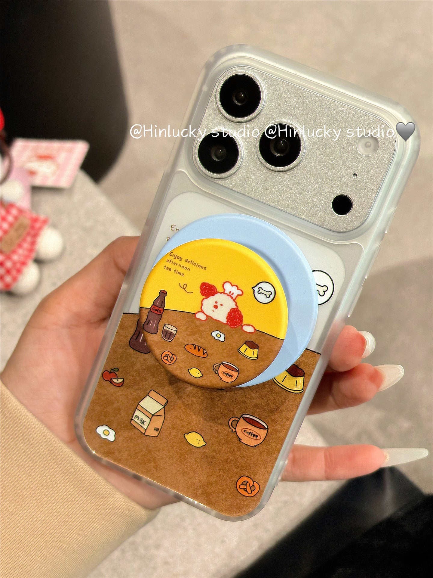 Ameigas Doodle Pup Tea-Time Case - Puppy & Pastry MagSafe Skin-Feel Cover