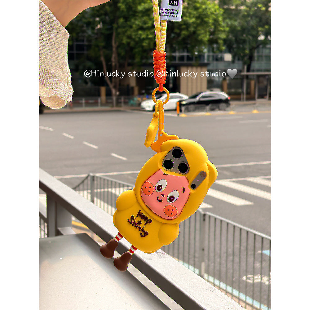 Ameigas Star Boy Pop-Out Case - 3D Cartoon Character with Detachable Strap & Full Guard