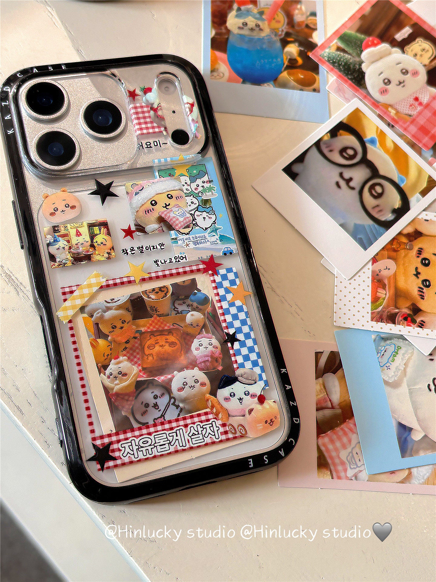 Ameigas Playful DIY Card Bear Full-Cover Protective Phone Case