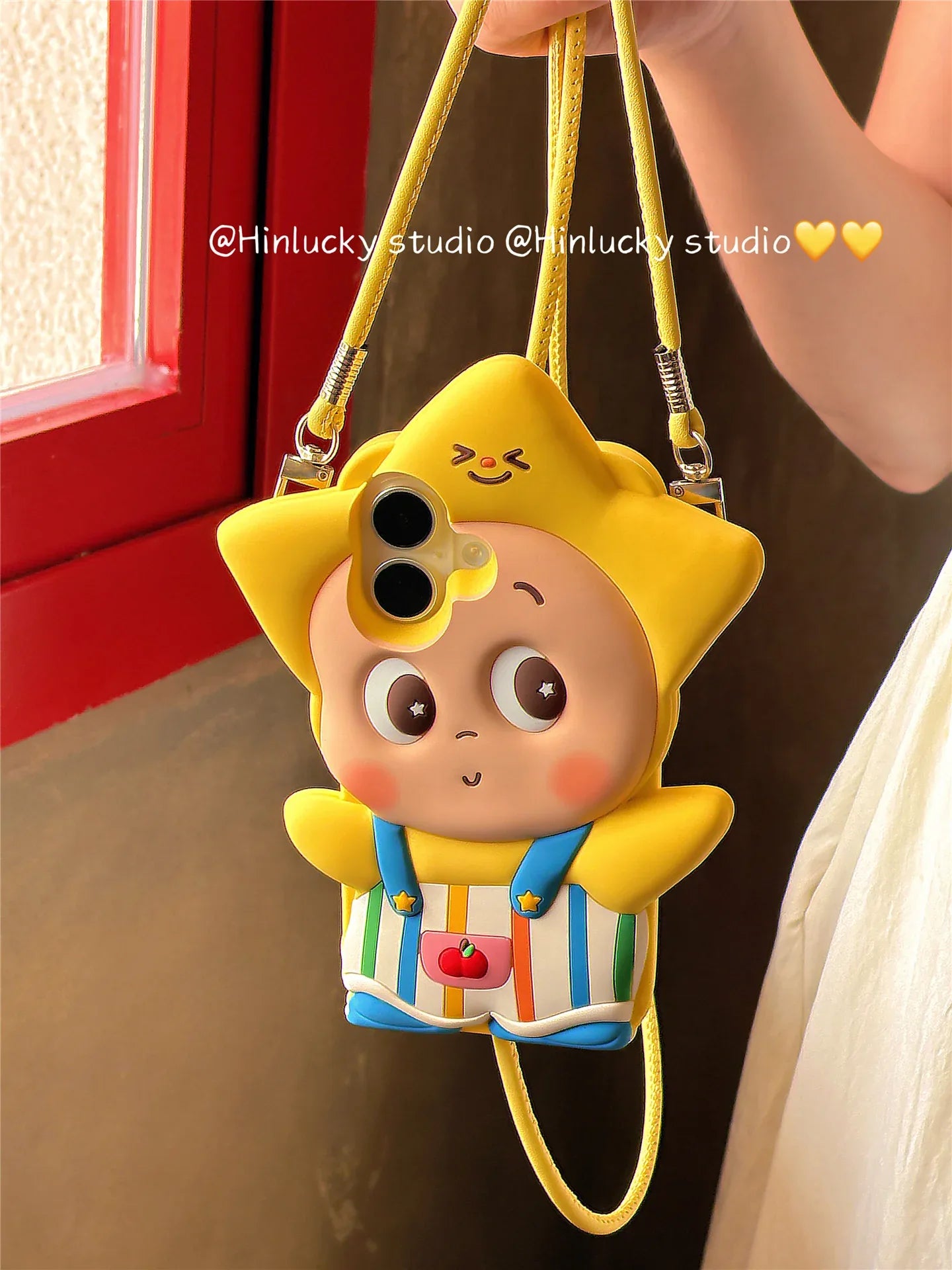 Ameigas Cartoon Striped Star Buddy Case with Crossbody Strap - Ameigas