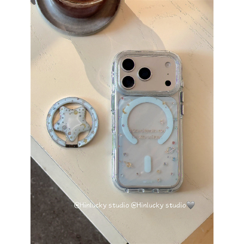 Ameigas Iridescent Star Planet Magnetic Stand Protective Case