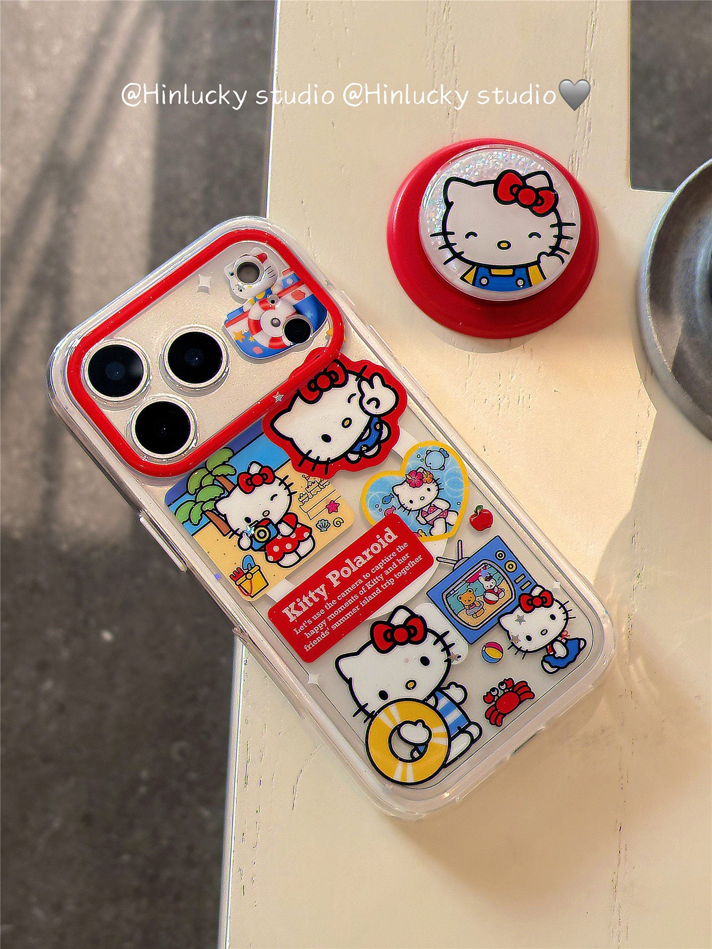 Ameigas GlitterGlide Kitten Case - Liquid Glitter Cat MagSafe Stand Cover for iPhone