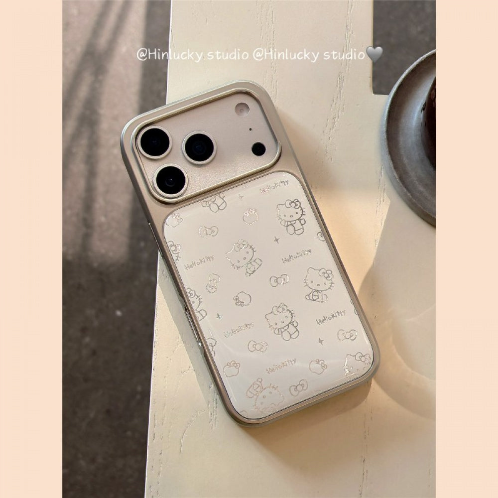 Ameigas Ins Cute Cartoon Cat Electroplated Phone Case