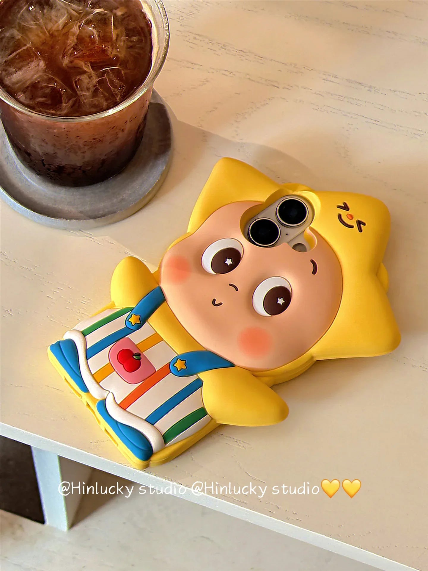 Ameigas Cartoon Striped Star Buddy Case with Crossbody Strap - Ameigas