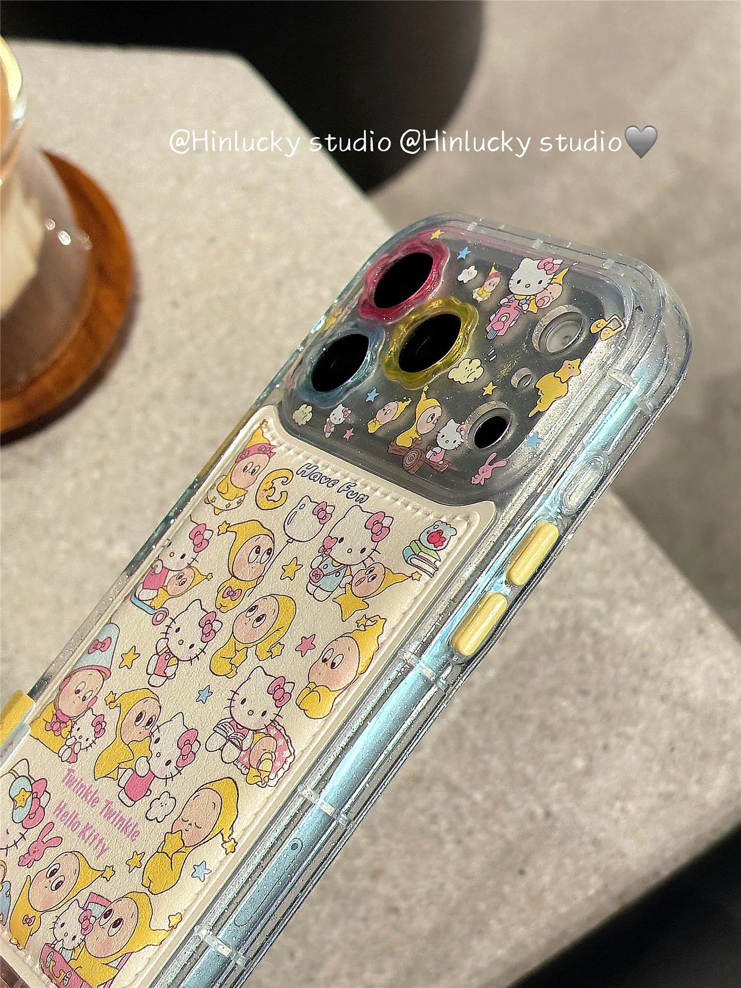 Ameigas Celestial Bow-Kitty Case - Starry Character with Floral Leather Accent & MagSafe - Ameigas