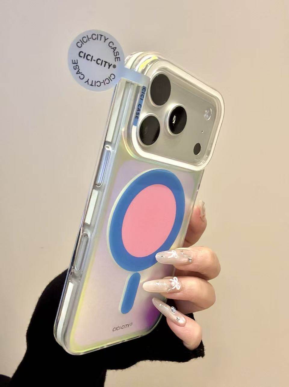 Ameigas Dopamine Aurora Case - Vivid Multicolor MagSafe Charging Cover