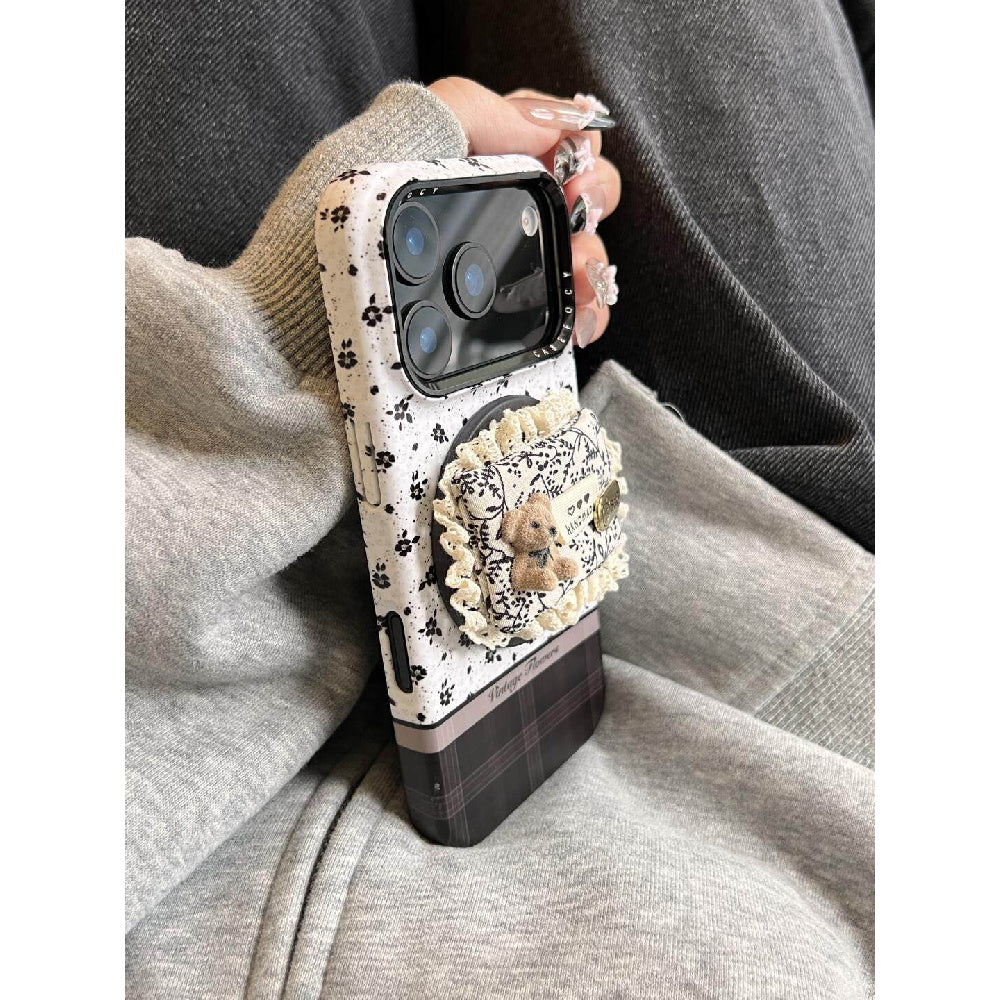 Ameigas INS Floral Pillow Magnetic Phone Case
