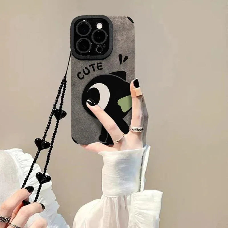 Ameigas Cute Cartoon Couple Phone Case for iPhone 17 Pro Max / 15 / 14 PM – Soft Shockproof Protective Cover - Ameigas