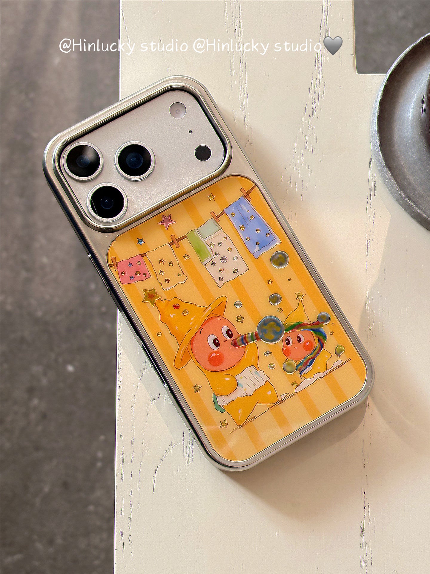 Ameigas Gilded Starfolk Case - Japanese Korean Cartoon Star People Electroplated Cover