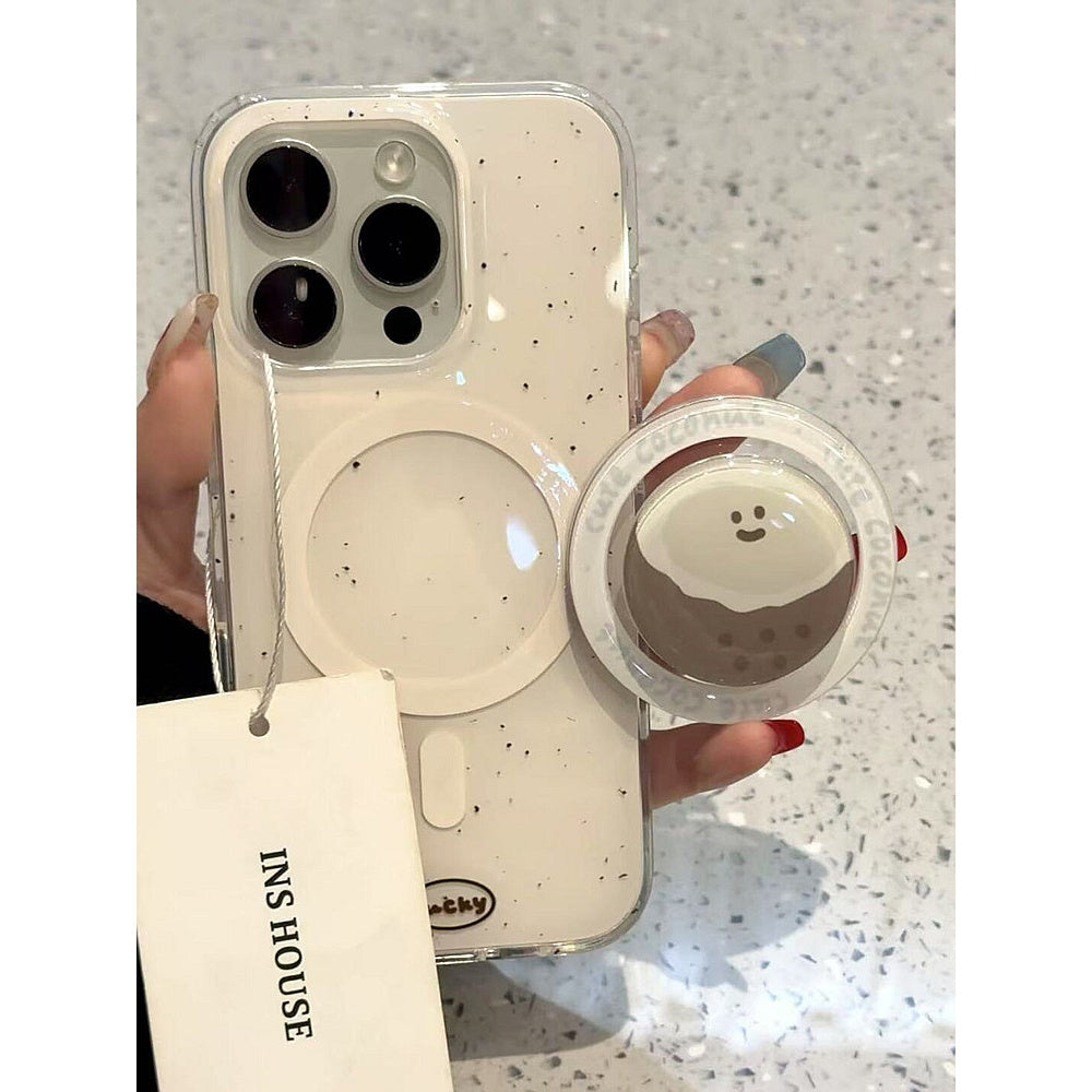 Ameigas Minimal Ink-Splash Coconut Magnetic Stand Protective Case