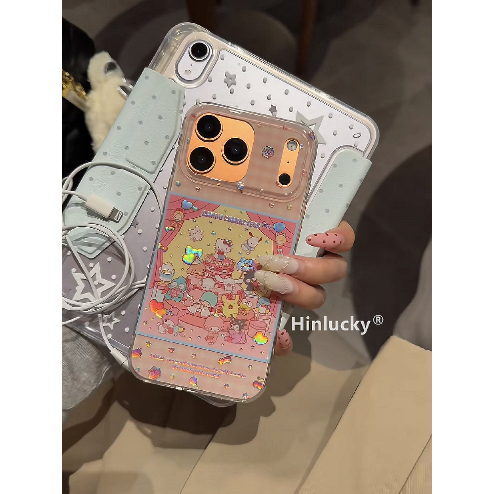 Ameigas Pink Checkered Gilded Party Phone Case