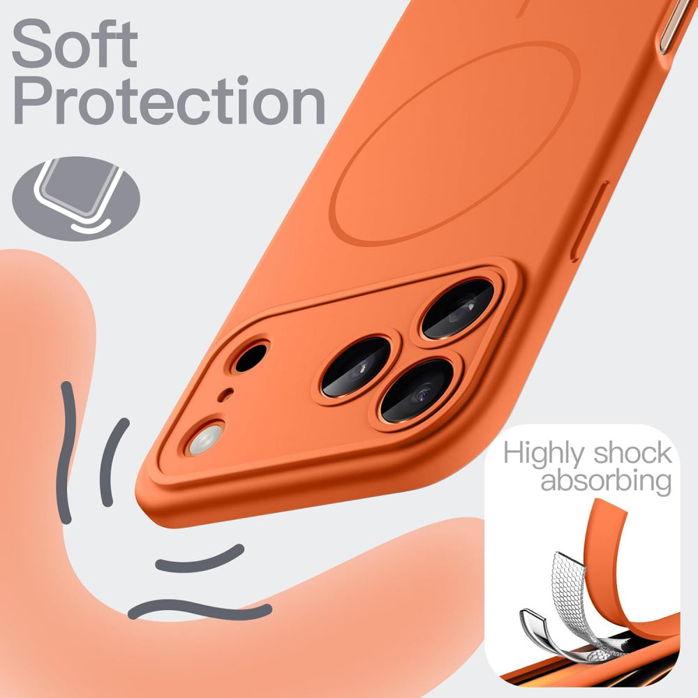 Ameigas Magnetic Silicone Phone Case with Silky Touch Finish