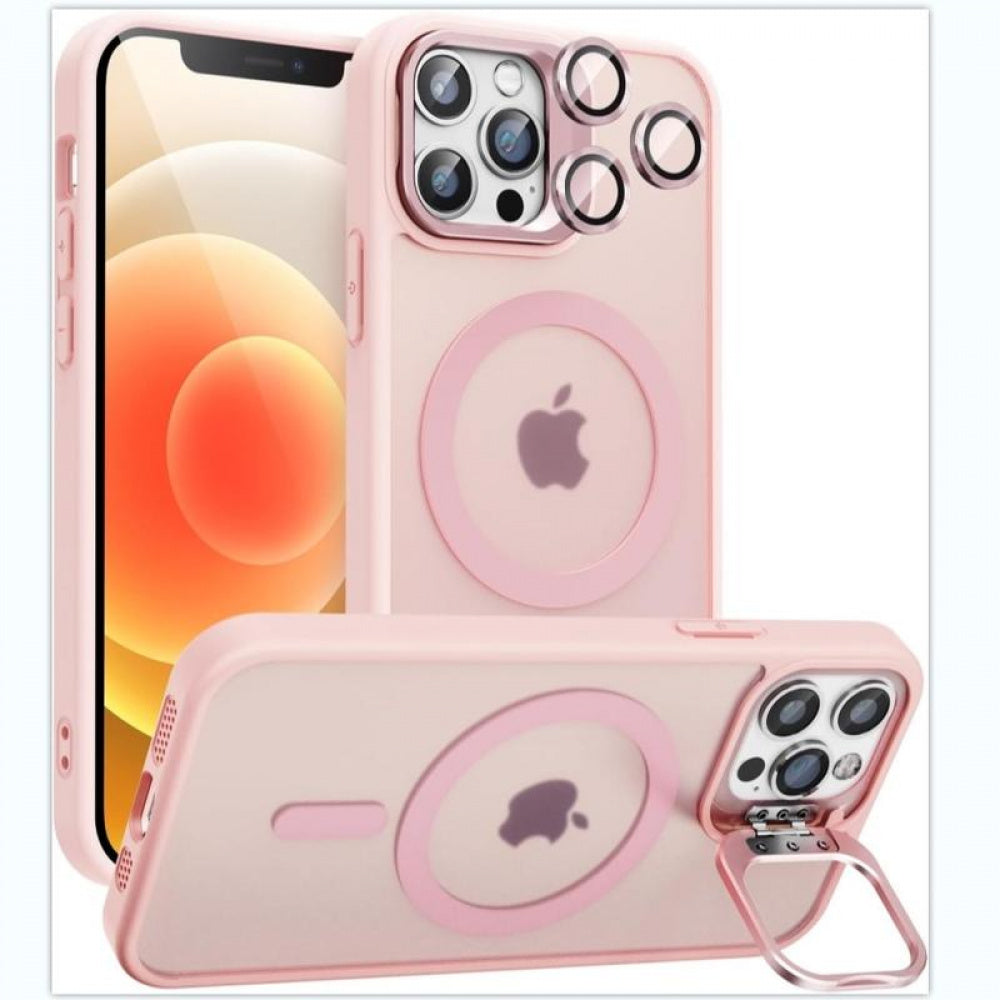 Ameigas Shockproof MagSafe Phone Case with Camera Stand & Lens Protection
