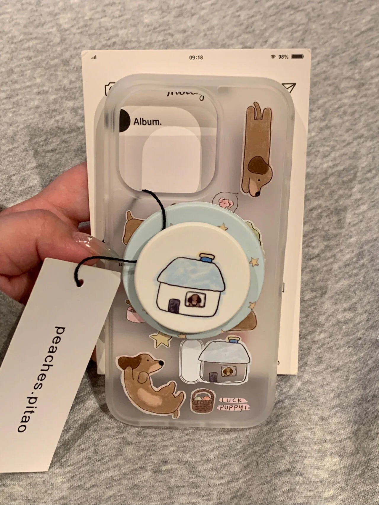 Ameigas Dachshund House Magnetic Card Holder Stand Case - Ameigas