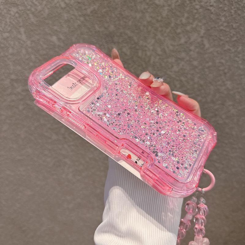 Ameigas Glitter MagSafe Bracelet Anti-Fall Phone Case
