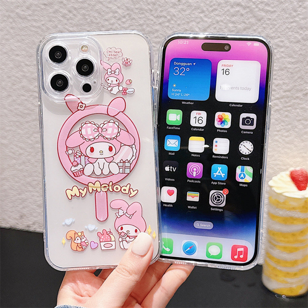 Ameigas Sanrio Kuromi Magnetic Phone Case for iPhone