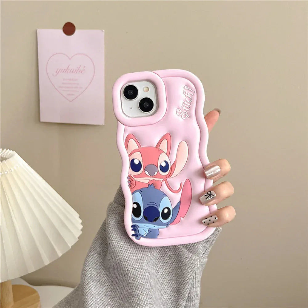 Ameigas 3D Cartoon Stitch Shockproof Phone Case for iPhone - Ameigas