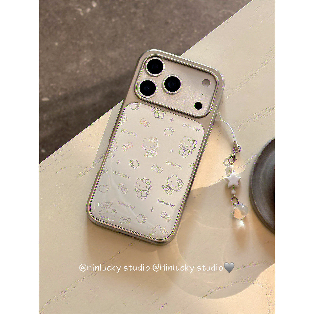 Ameigas Ins Cute Cartoon Cat Electroplated Phone Case