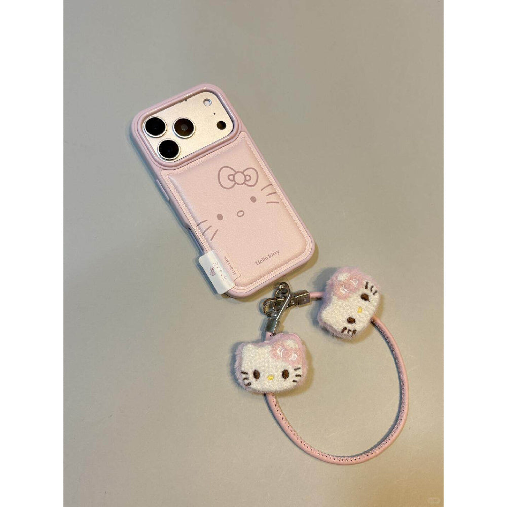 Ameigas Pink Kitty Head Silicone Protective Phone Case