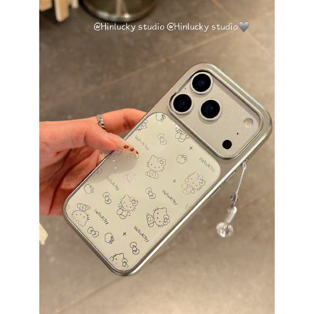 Ameigas Ins Cute Cartoon Cat Electroplated Phone Case