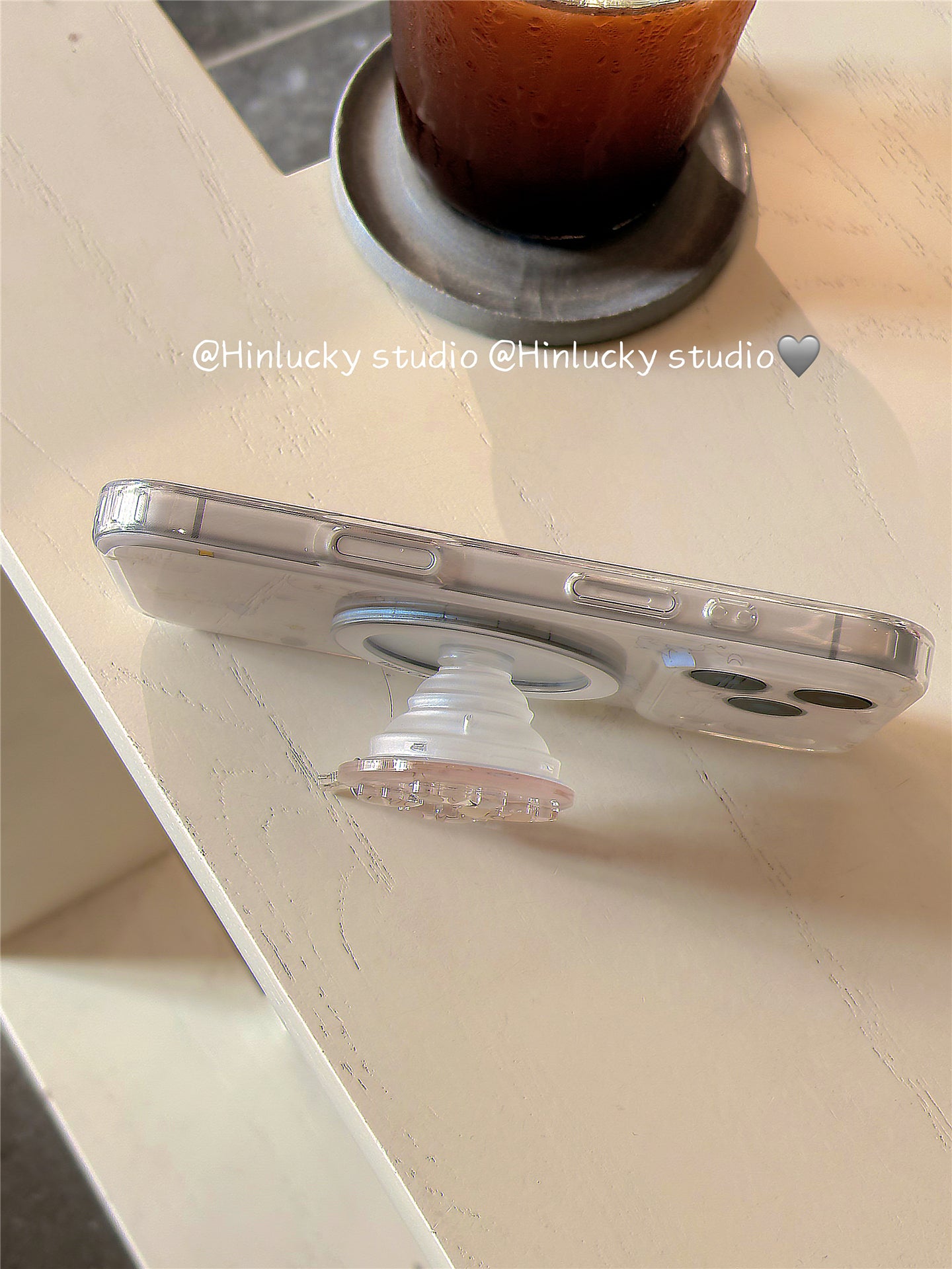 Ameigas Stripe Buddy Stand Case - Cute Cartoon Animal MagSafe Cover with Full Guard