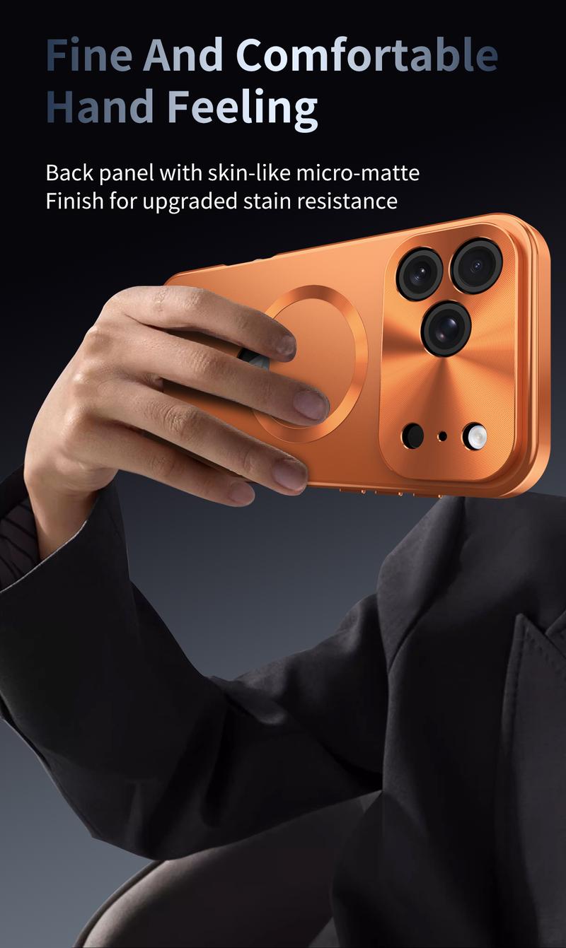 Ameigas Magnetic Privacy Screen Phone Case with Metal Frame