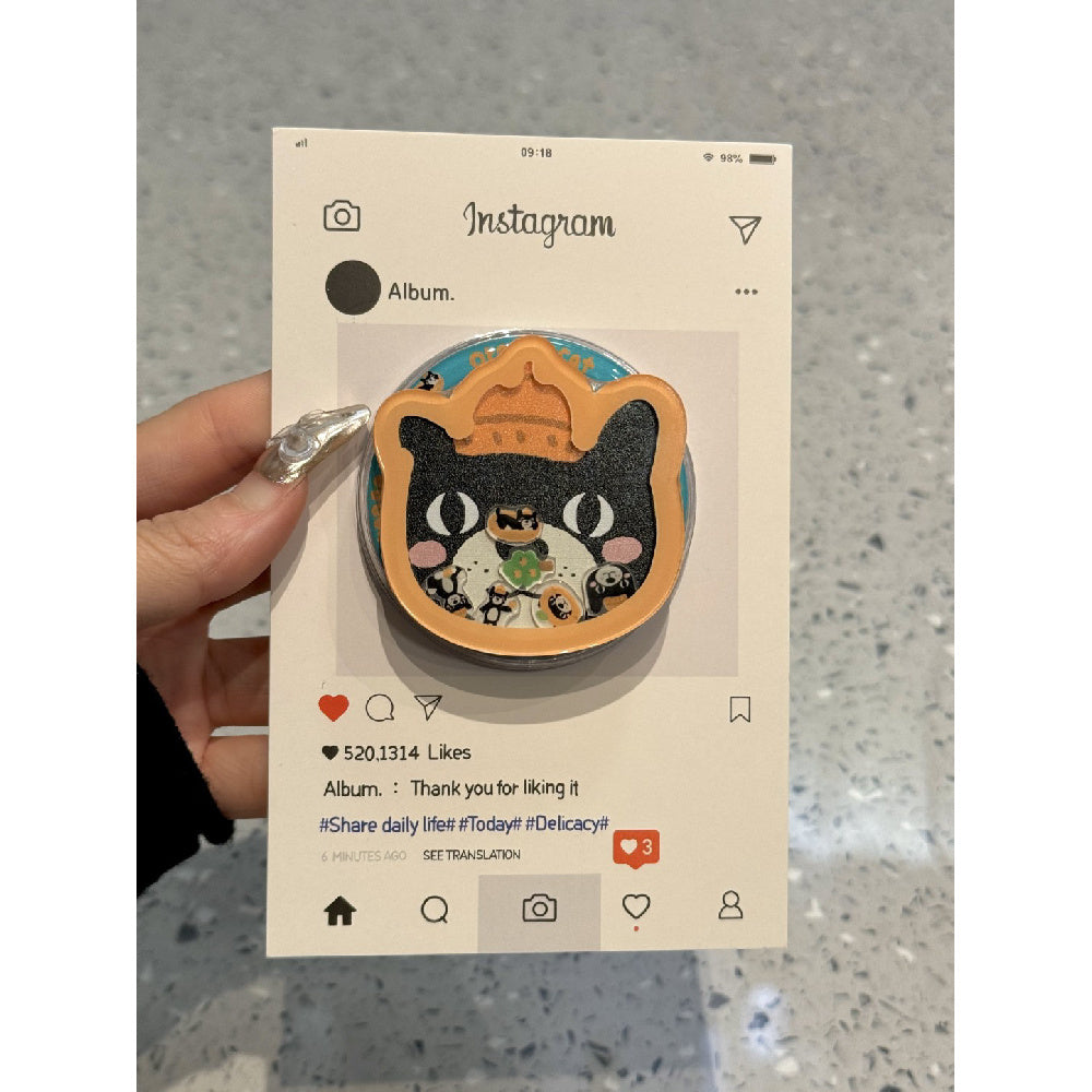 Ameigas Lucky Cat Wobble Case - Cute Cartoon Cat with Magnetic Bounce & Stand Function