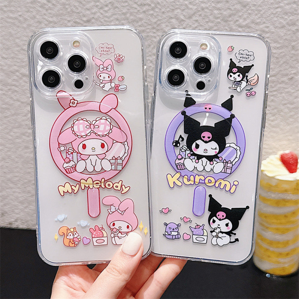 Ameigas Sanrio Kuromi Magnetic Phone Case for iPhone