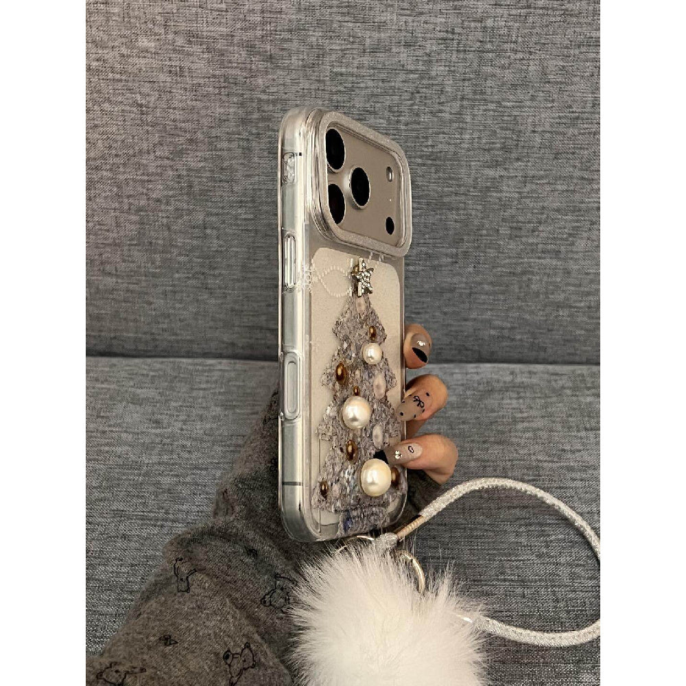 Ameigas Glitter Gold Ornament Christmas Tree Phone Case