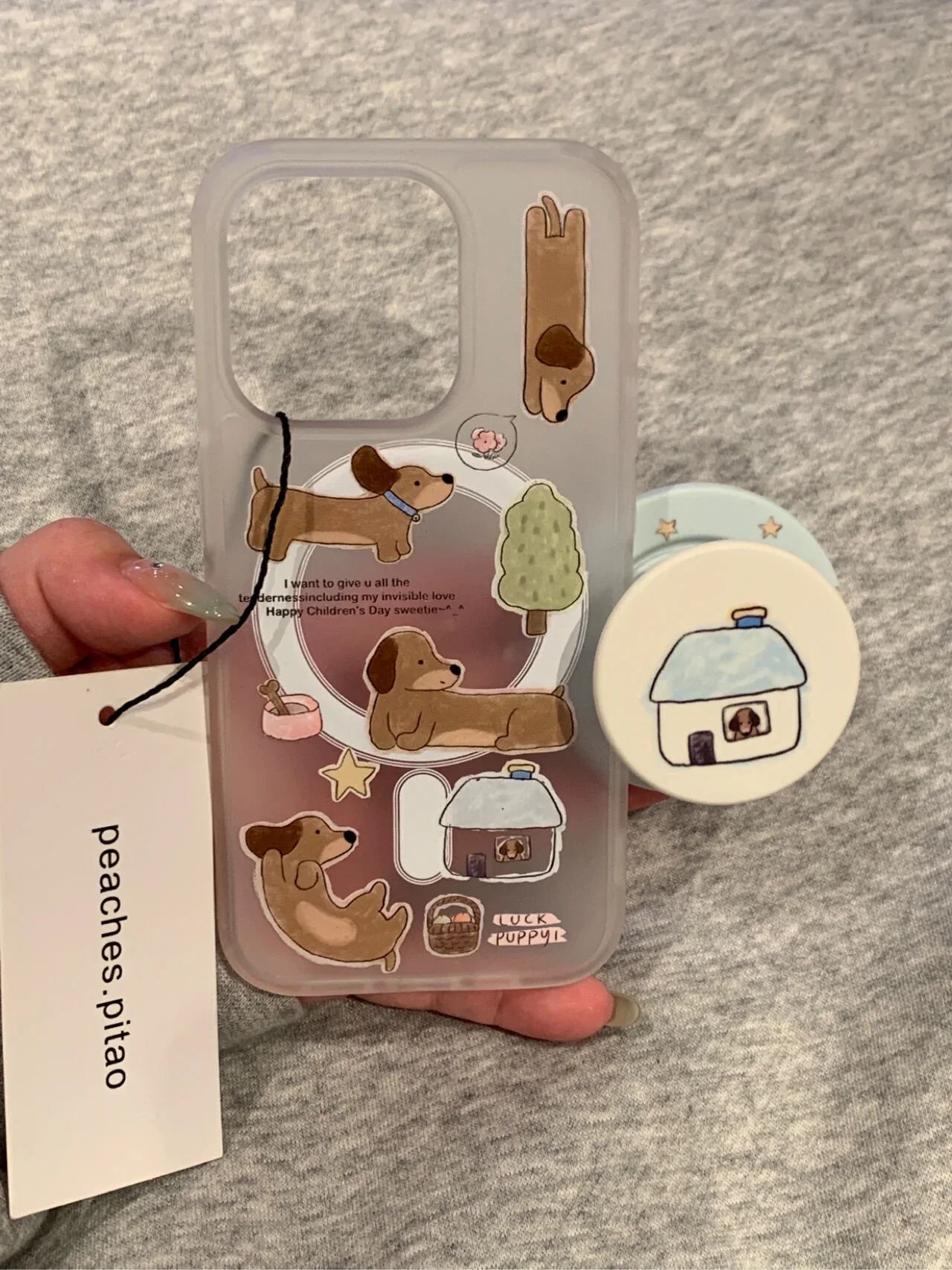 Ameigas Dachshund House Magnetic Card Holder Stand Case - Ameigas