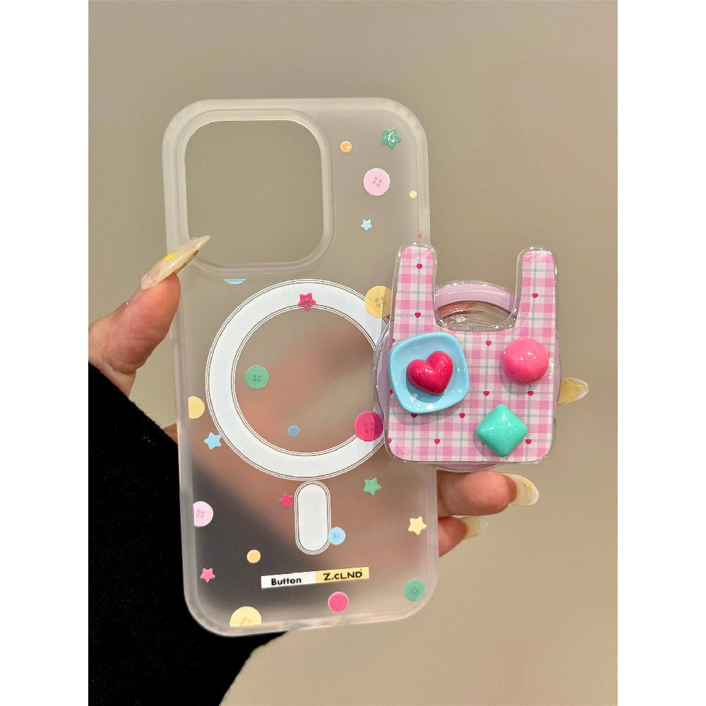 Ameigas Star-Button Tote Case - Instagram Colorful Bag Inspired MagSafe Cover