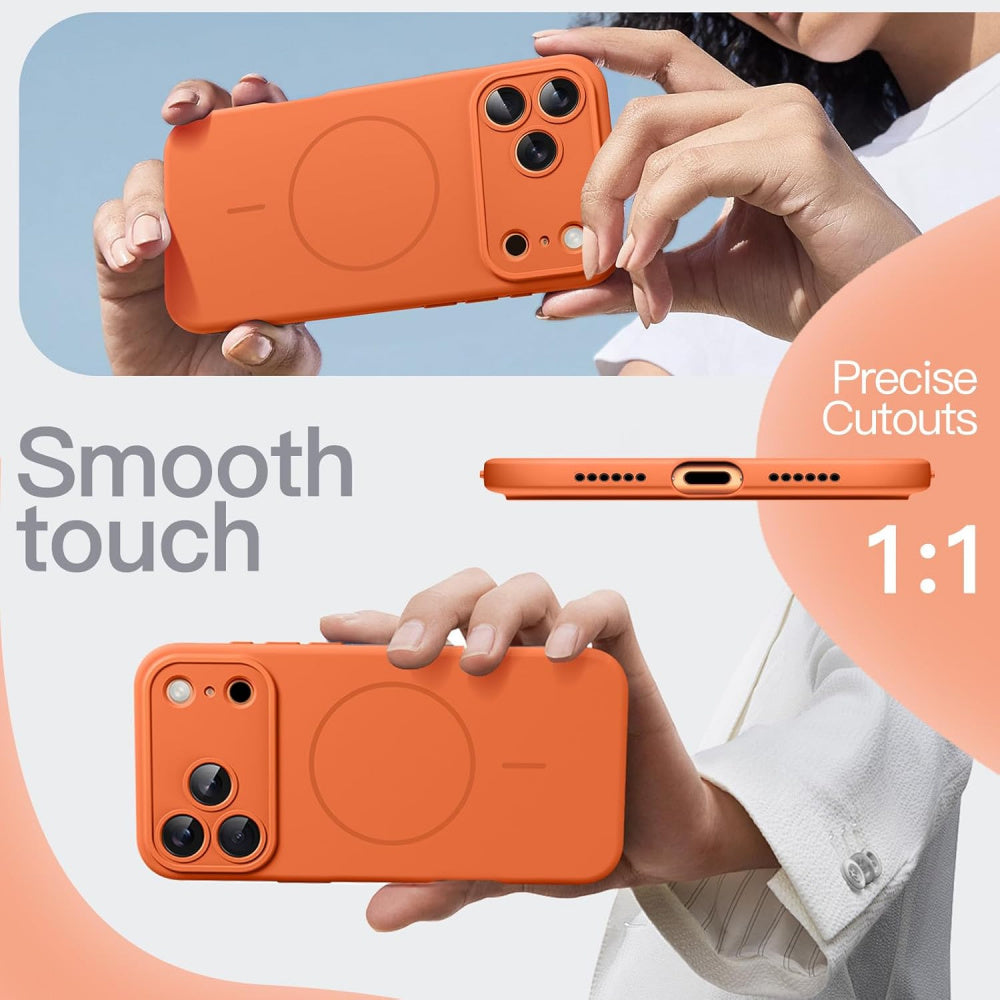 Ameigas Magnetic Silicone Phone Case with Silky Touch Finish