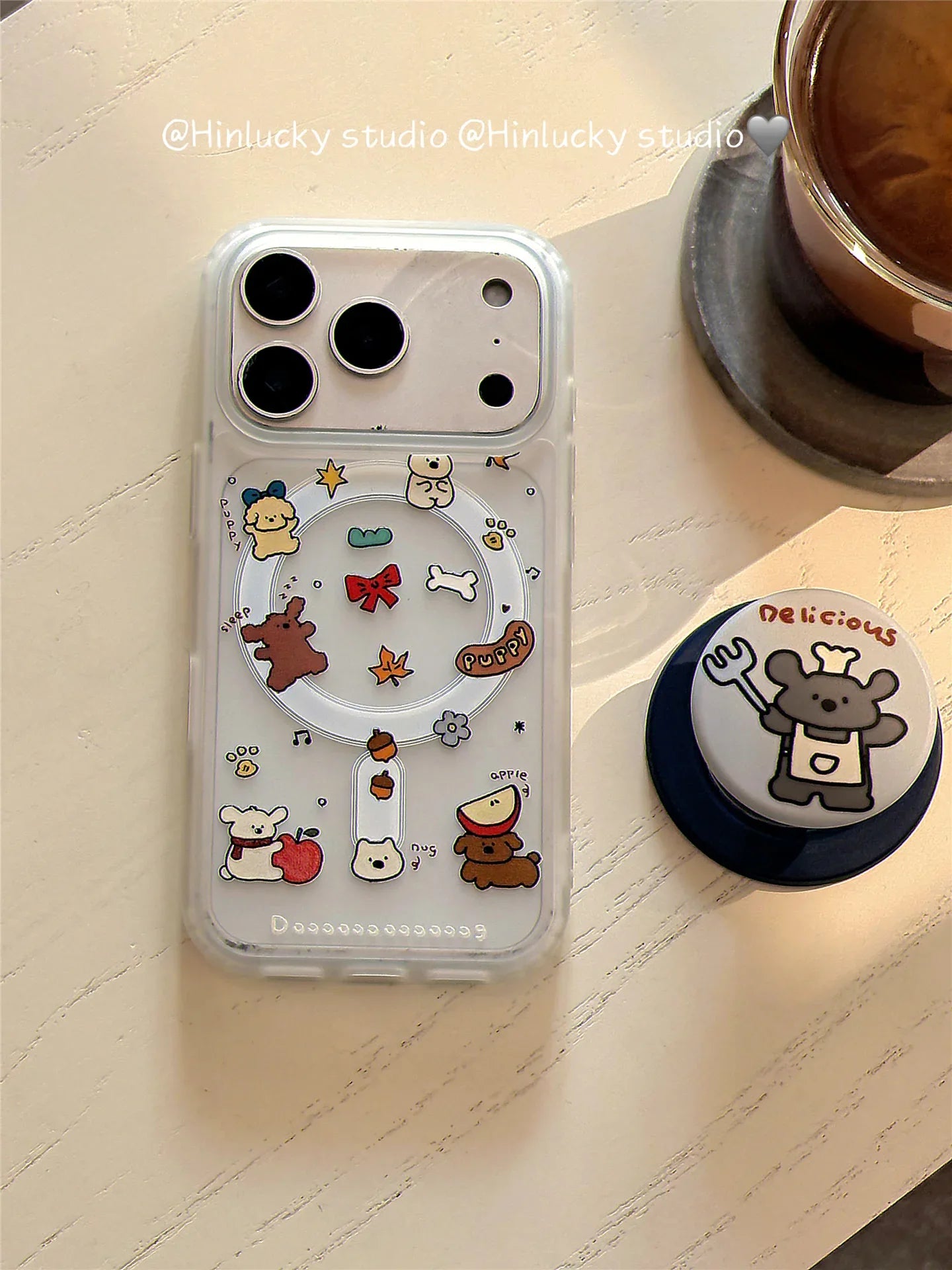 Ameigas Cute Puppy Magnetic Stand Phone Case - Ameigas