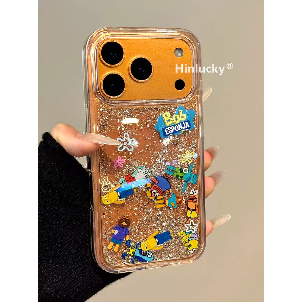 Ameigas Bikini Glitter Flow Case - Cartoon Character Liquid Sand Acrylic Cover