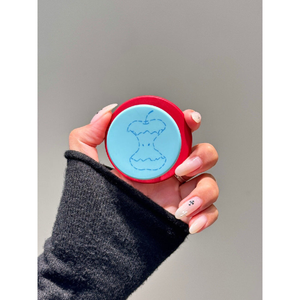 Ameigas Haze Blue Case - Minimalist Line Art & Apple Core Print with Magnetic Matte Finish