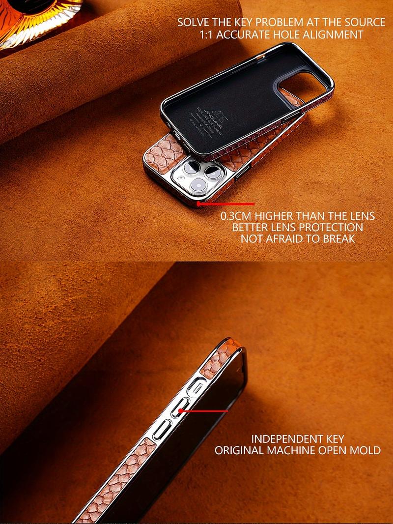 Ameigas Vegan Faux Leather Snake Skin Protective Phone Case