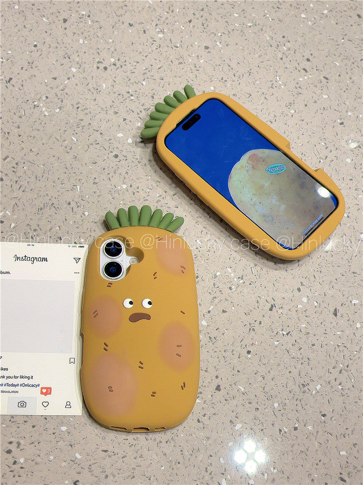 Ameigas Funny Cartoon Potato Silicone Protective iPhone Case