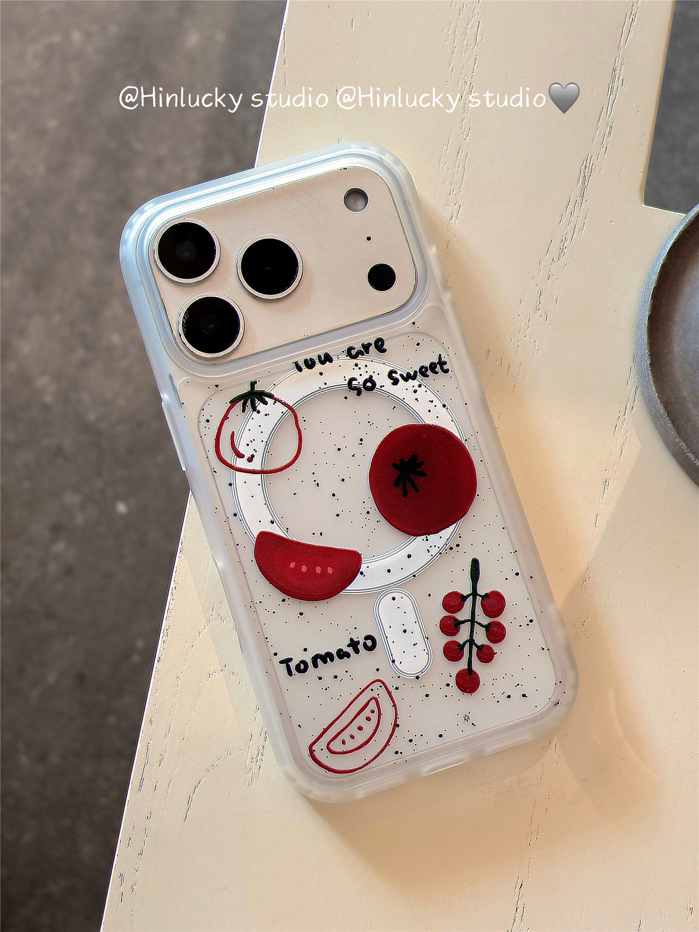 Ameigas Ink Tomato Magnetic Stand Phone Case