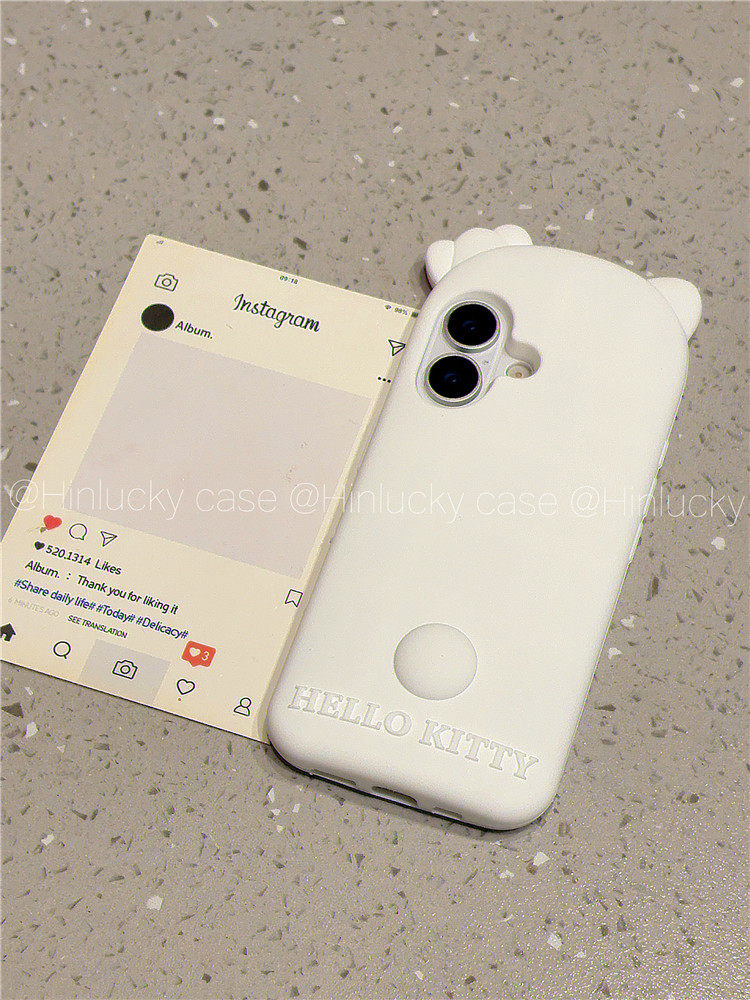 Ameigas Vintage Purr Case - Retro Cartoon Cat Silicone Cover for iPhone