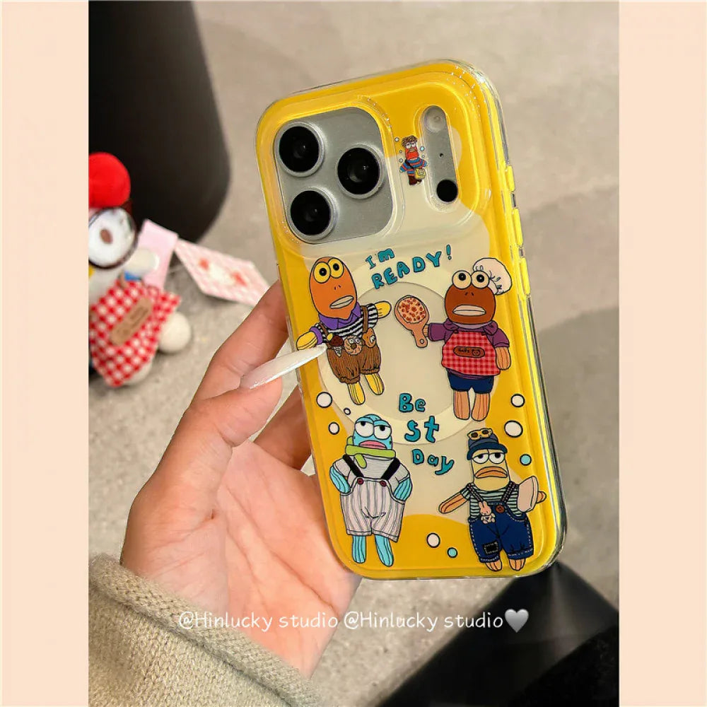 Ameigas Bikini Reef Case - Grumpfish & Friends MagSafe Stand Cover for iPhone - Ameigas