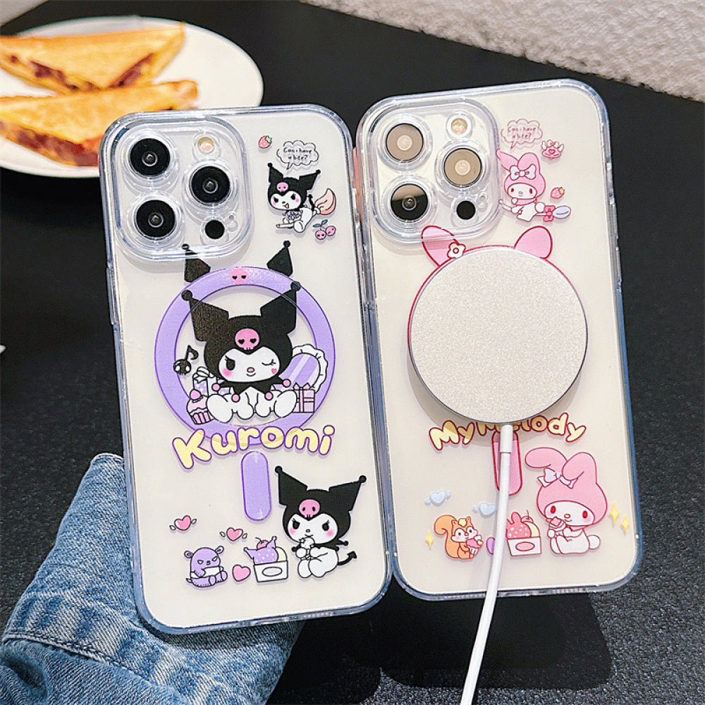 Ameigas Sanrio Kuromi Magnetic Phone Case for iPhone