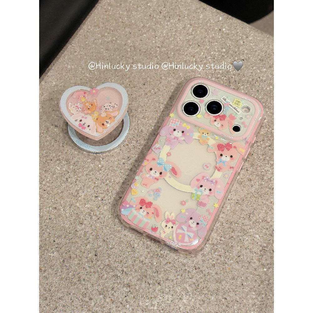 Ameigas Sweetheart Bunny Case - Dessert Love Rabbit MagSafe Stand Cover