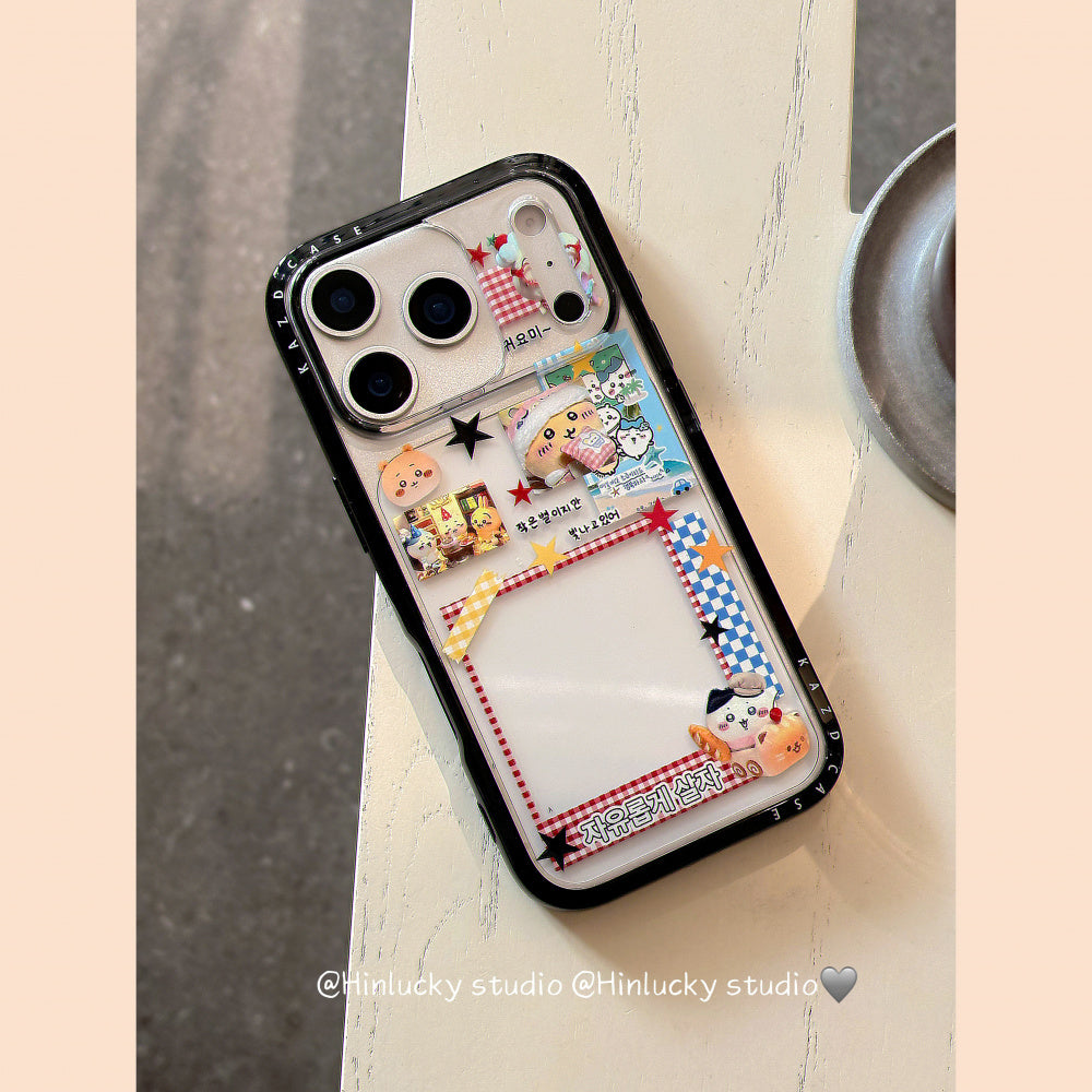 Ameigas Playful DIY Card Bear Full-Cover Protective Phone Case