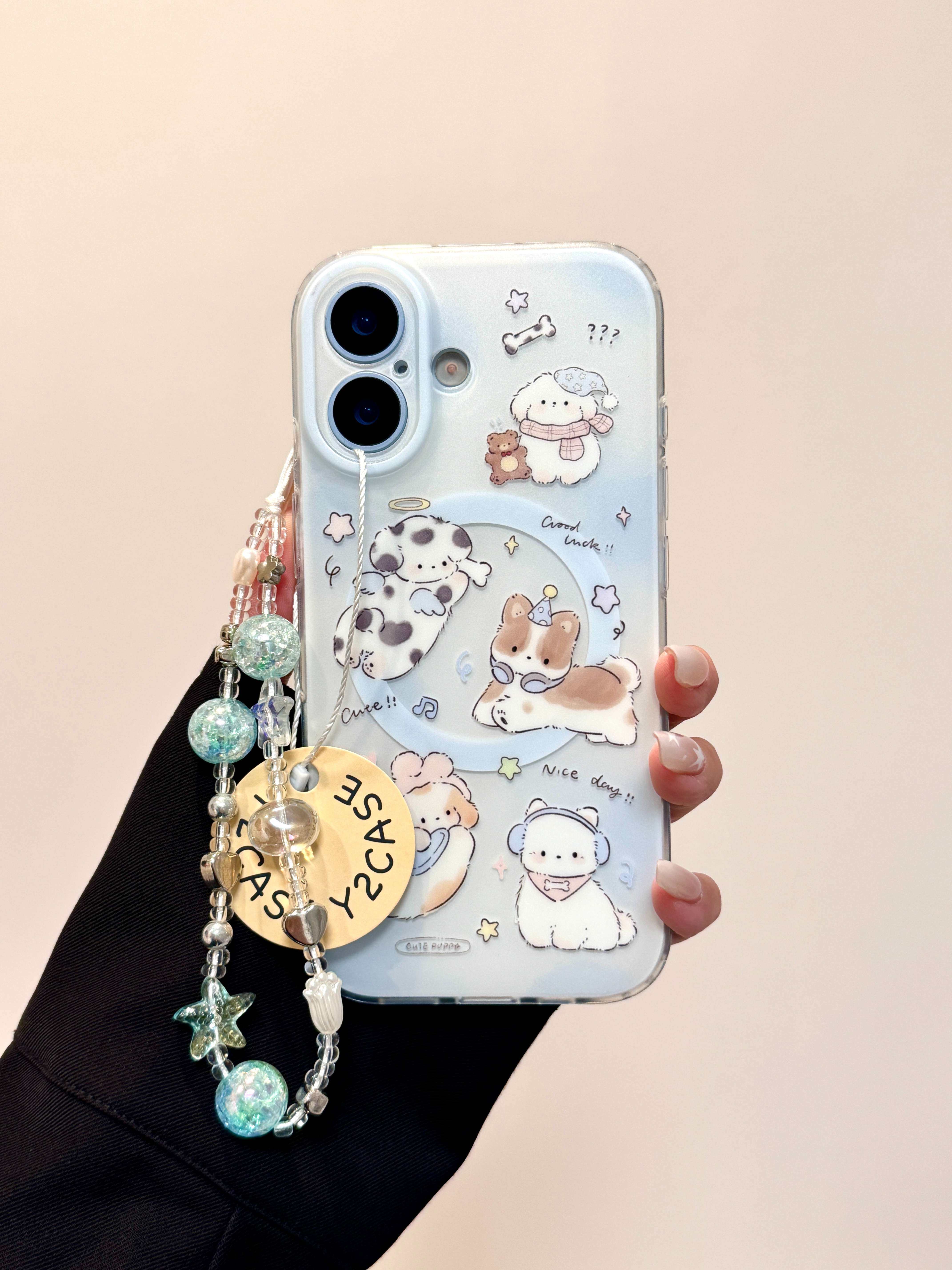 Ameigas Wobble Kitten Case - Super Cute Cartoon Cat with Magnetic Spring & Pop Out Stand