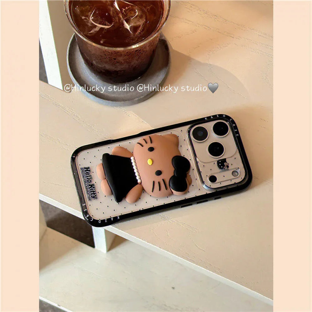 Ameigas Chic Cartoon 3D Cat Charm Full-Cover Phone Case - Ameigas