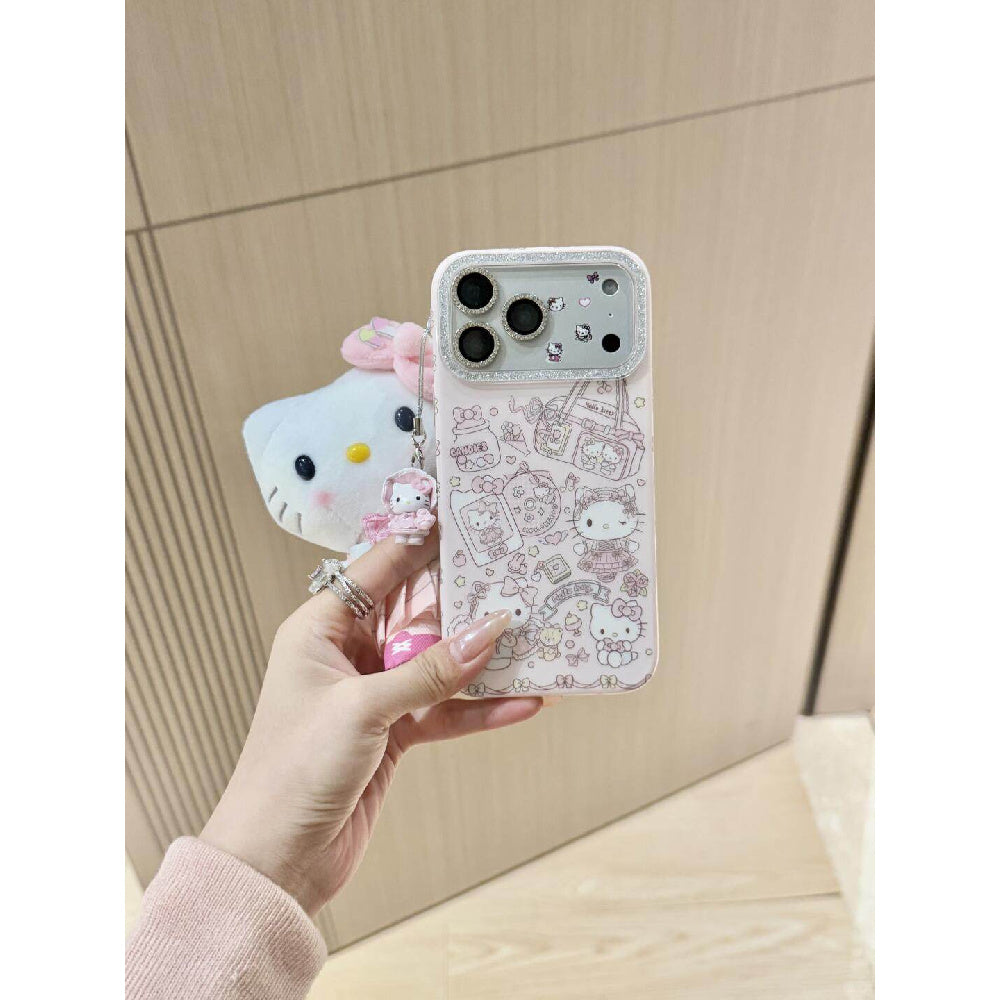 Ameigas Luxury KT Cat Handbag Illustration Phone Case