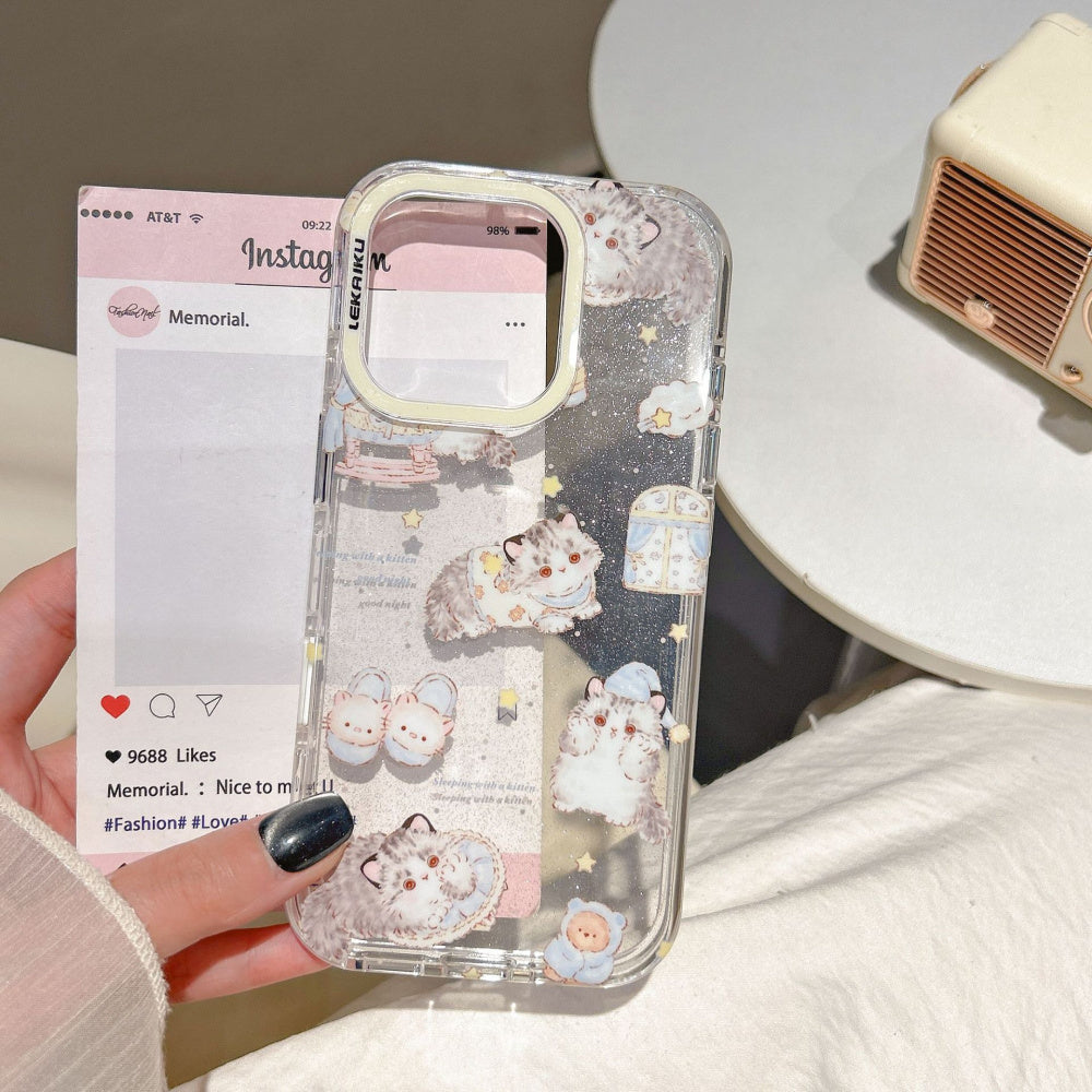 Ameigas Full Screen Flowers & Butterflies Protective Phone Case