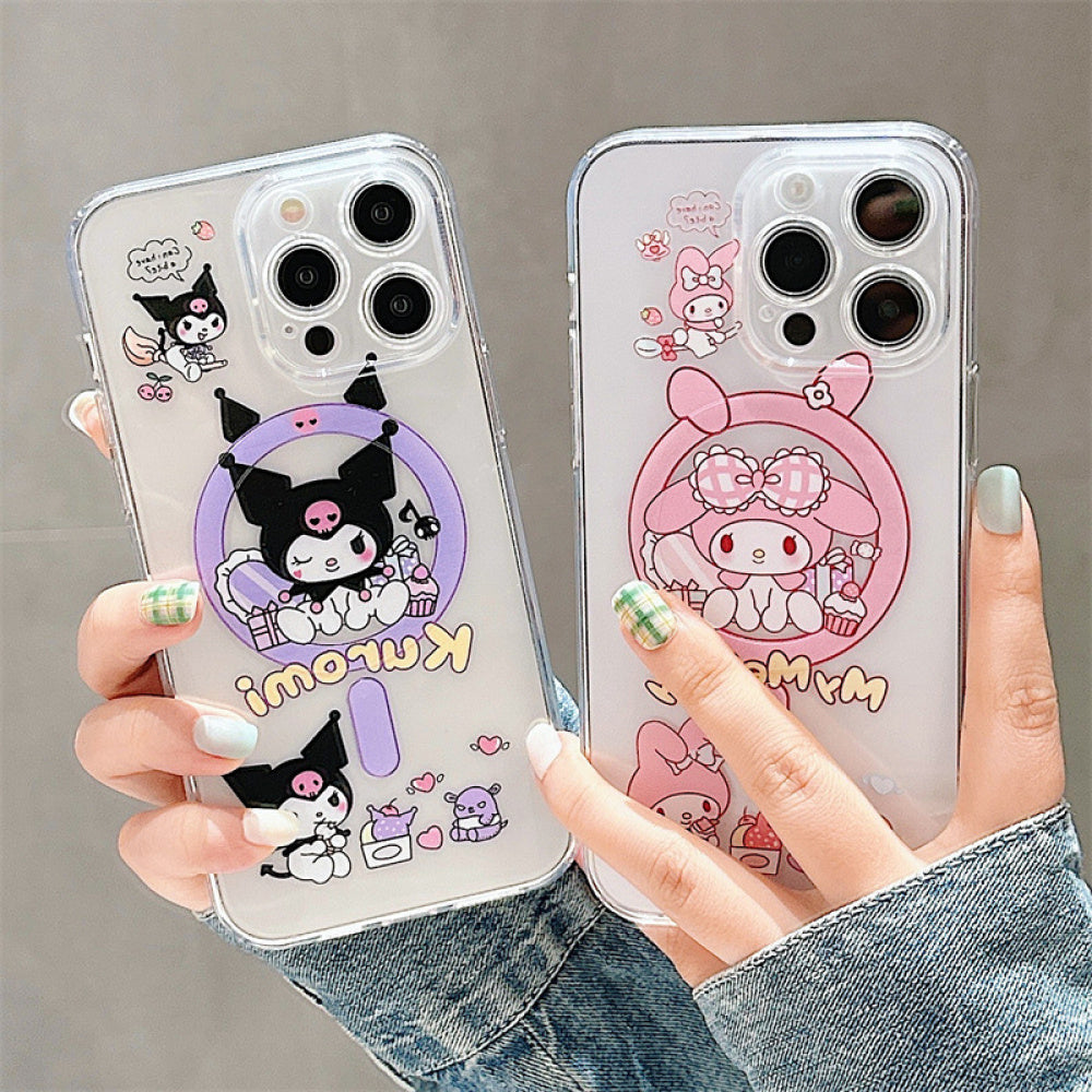 Ameigas Sanrio Kuromi Magnetic Phone Case for iPhone